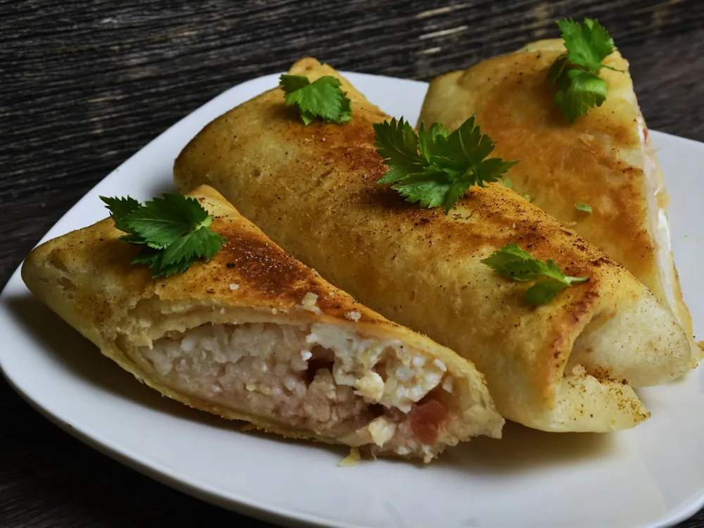 Блин с ветчиной и сыром