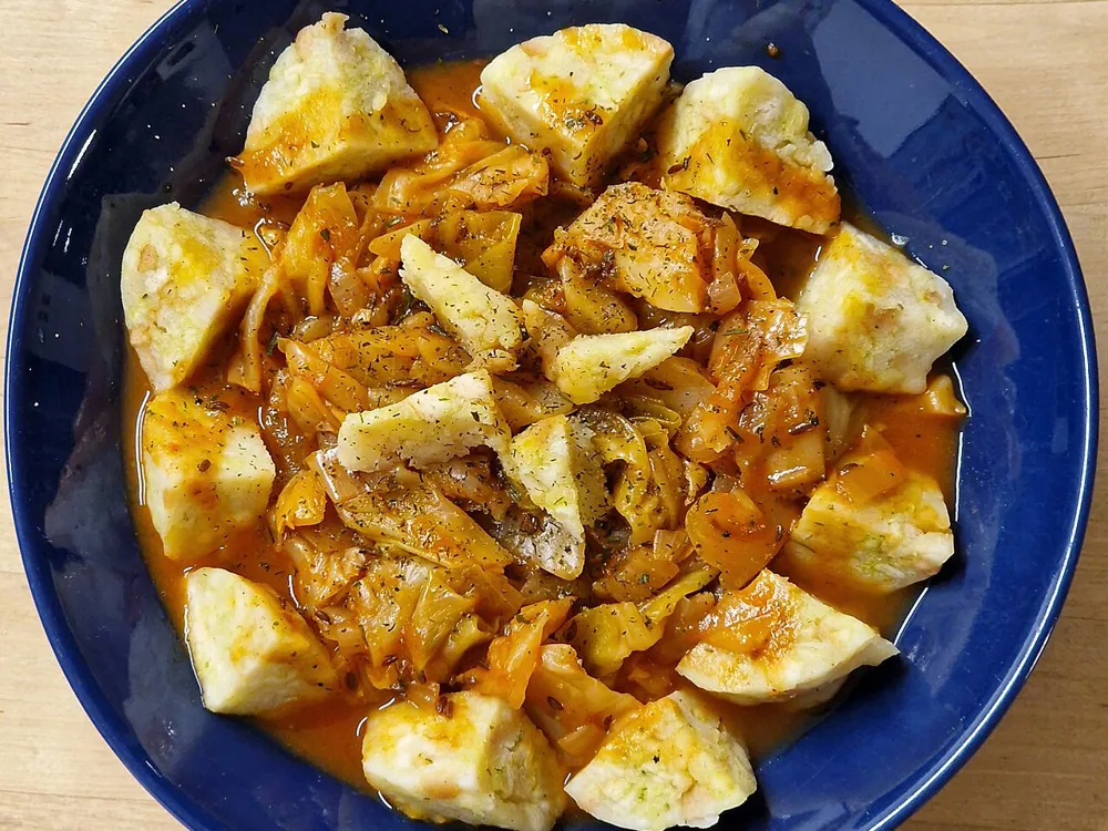 Капуста тушеная со свининой